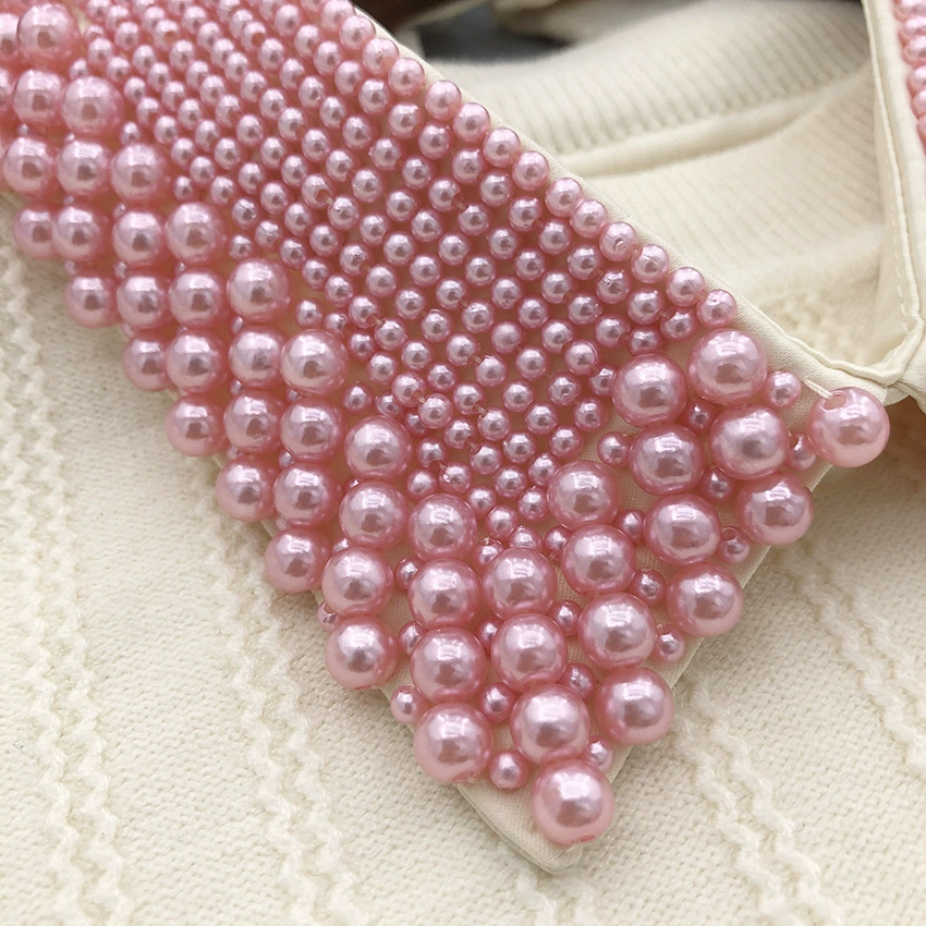 Elite sophisticated retro false collar pearl handmade