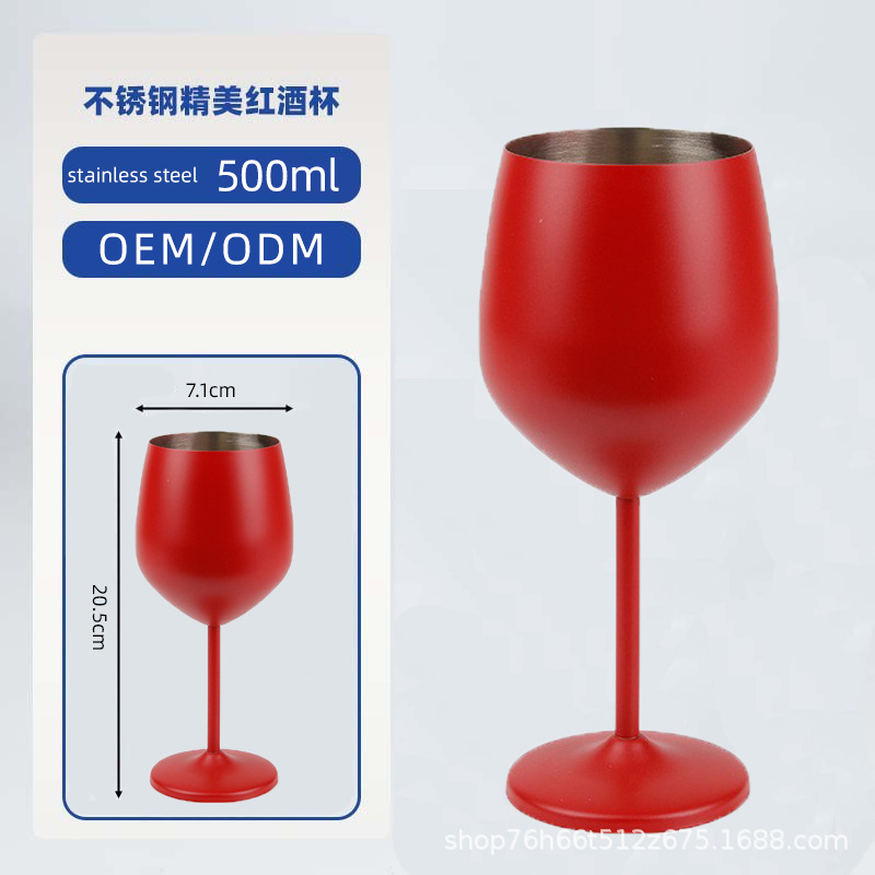 304 acero inoxidable tazas de vino de fiesta familiar de alto valor de lujo tazas de alto logotipo imprimible de vino