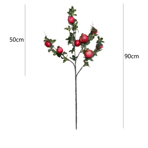 Simulated pomegranate fruit 8-head pomegranate red fruit holly fruit persimmon flower arrangement home decoration display manufacturer wholesale