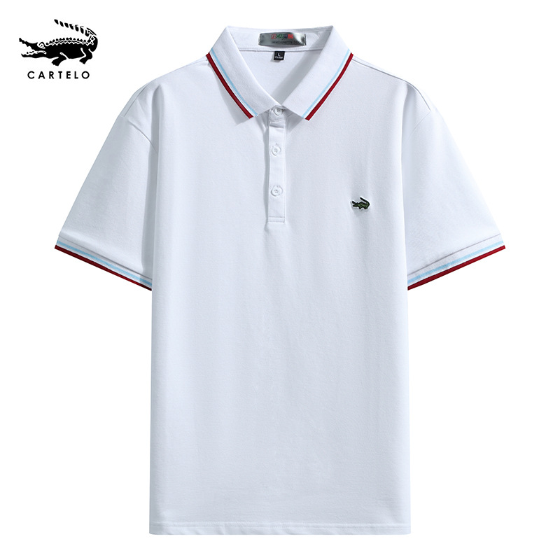 2021夏季新款男士翻领拼接短袖POLO(2129)|ms