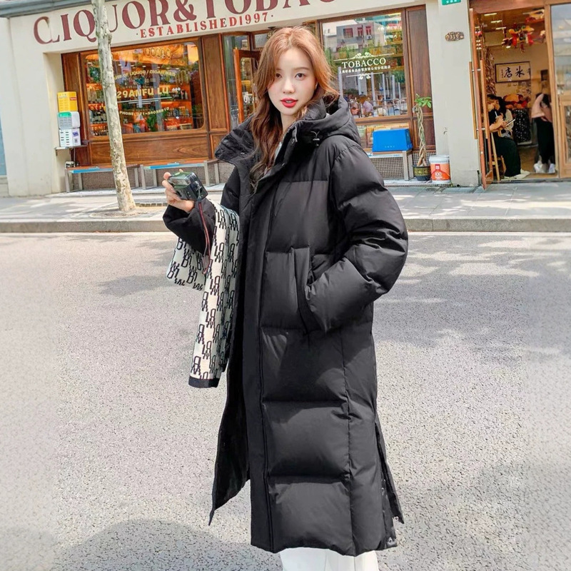 Long Solid Color Cotton Coat for Women, Extra Long over the Knee, 2026 New Style, Thickened, Loose-Fitting, Couple's Cotton Jacket, Winter Coat Long Solid Color Cotton Coat for Women, Extra Long over the Knee, 2026 New Style, Thickened, Loose-Fitting, Couple's Cotton Jacket, Winter Coat
