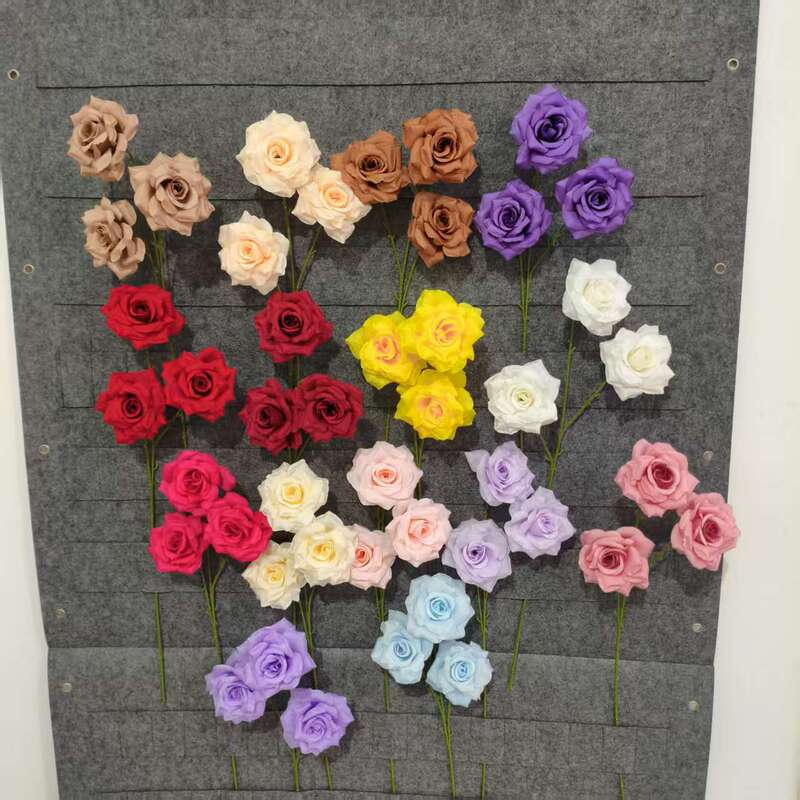 3 Large Diamond Rose Special Offer Artificial Round Roses Wedding Artificial Flowers Silk Flowers Outdoor Landscaping Artificial Flower Wall Fake