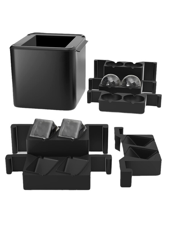 Square Ice Cube Ice Machine Four-Link Large Ball Transparent Bubble-Free Ice Ball Mold Bar Whiskey Cocktail Ice Mold