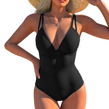 跨境新款连体衣泳衣女高级感温泉沙滩性感紧身专业竞速泳衣比基尼
