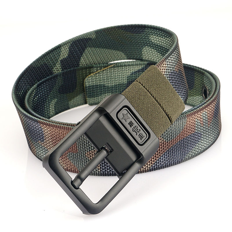 [Doble cara de doble uso] nueva hebilla giratoria cinturón de nylon de dos colores para jóvenes y de mediana edad casual cinturón de pantalones de lona de todos los partidos
