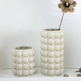 Ceramic vase high sense ins wind high color value makeup pen holder Nordic dried flower arrangement hydroponic vase wholesale