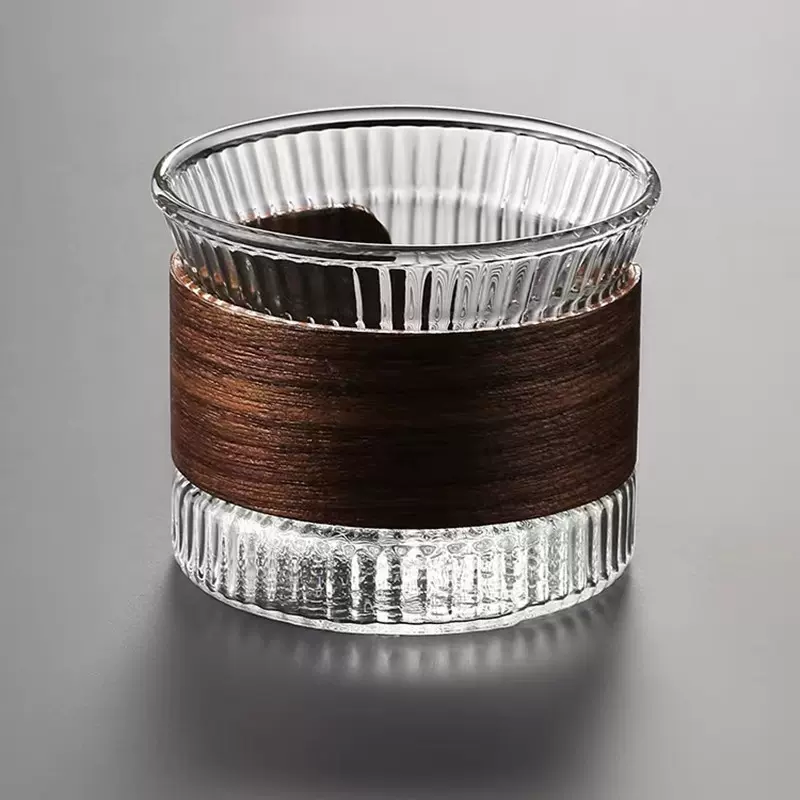 防烫隔热主人杯单杯 小茶杯加厚功夫茶杯品茗杯喝茶杯子竖纹品杯