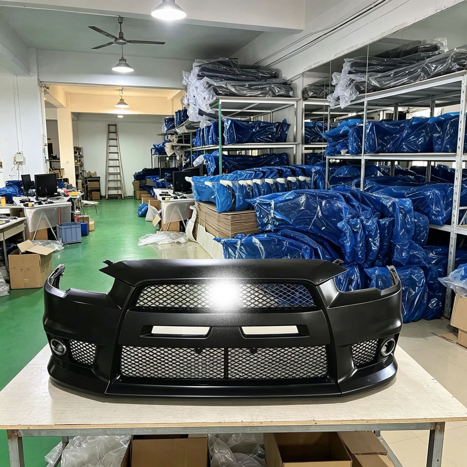 Suitable for Mitsubishi Lancer Evo10 Body Kit E10 Front Bumper Car Modification Exterior Parts Made of Pp Material