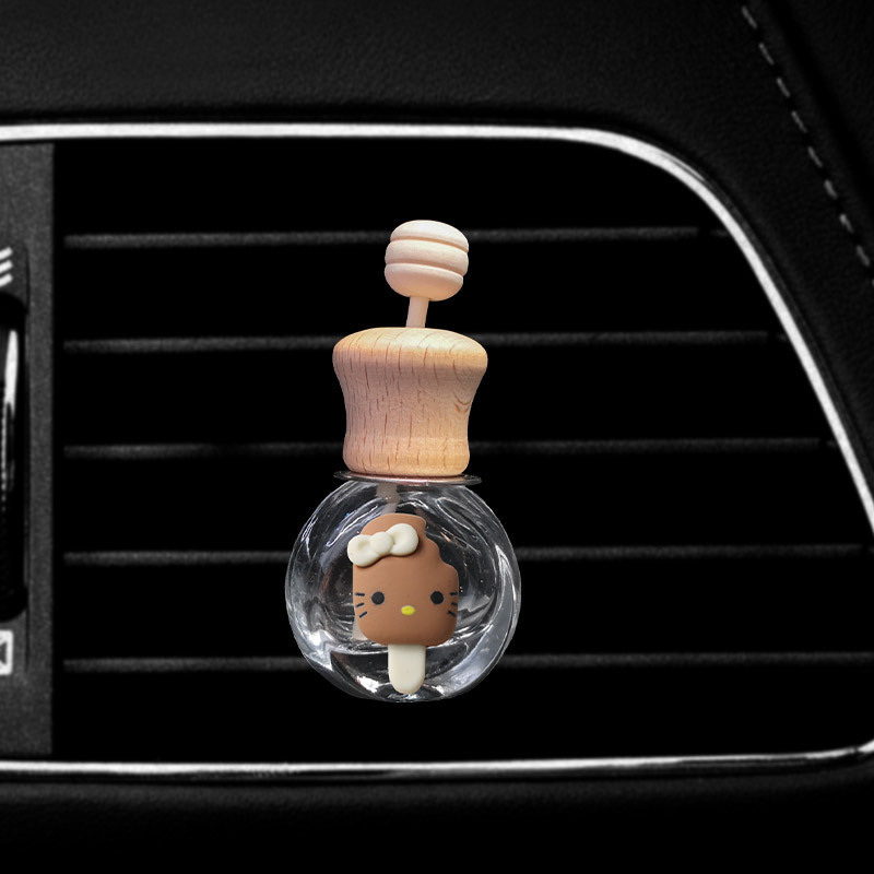 Botella de perfume de salida de aire de cartón de leche roja en línea creativa adorable adornos de perfume de automóvil accesorios de automóvil