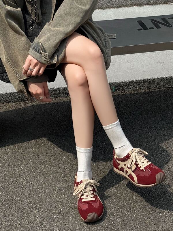真皮厚底面阿甘鞋女秋季新款百搭休闲运动跑步鞋女鞋hyunA-15662|undefined