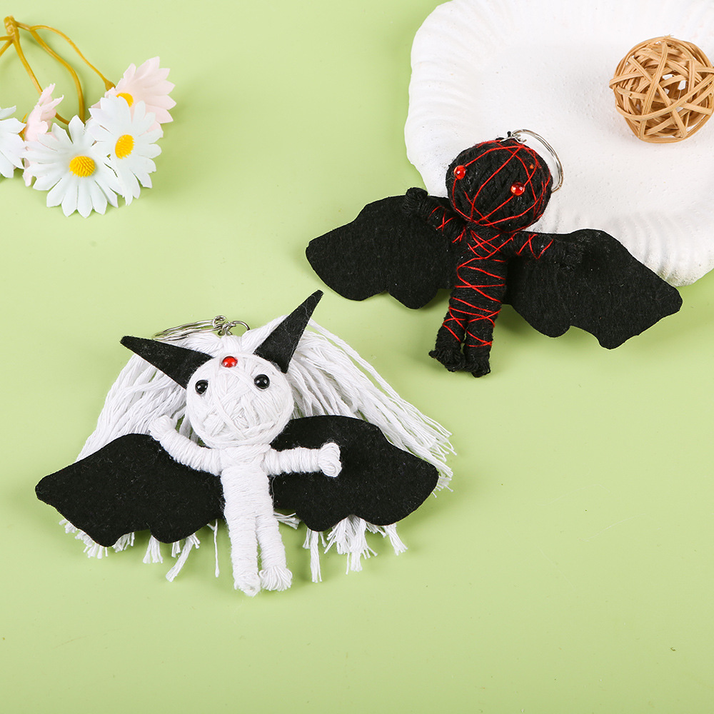 Lana hecha a mano malvada muñeca bruja muñeca decoración navideña ambiente regalo llavero Halloween
