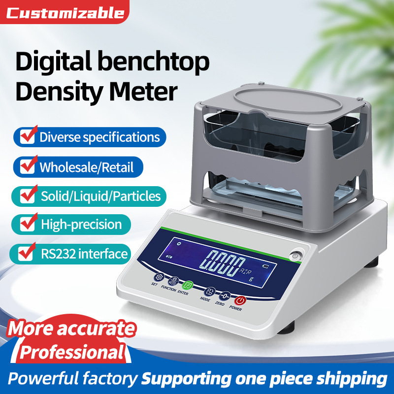Electronic Solid Density Meter Liquid Density Meter Plastic Particle Ceramic Specific Gravity Detector Rubber Density Detection