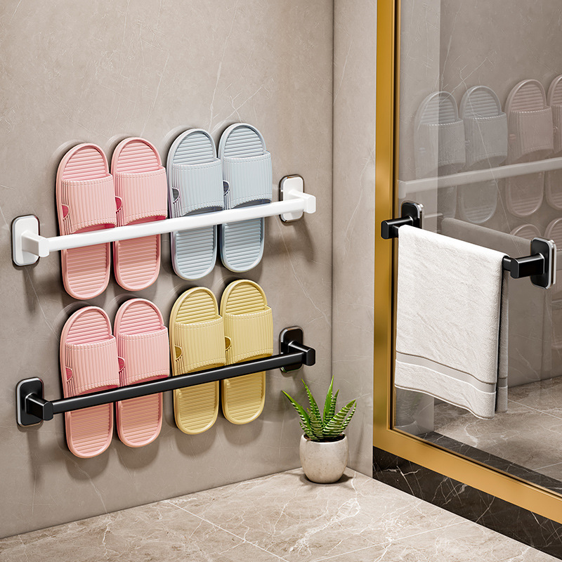 Kele Punch-Free Bathroom Slipper Rack Toilet Suction Cup Wall-Mounted Shoes Storage Artifact Toilet Storage Rack