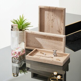 Quiet Wind Cave Stone Decorative Tray Fruit Tray Storage Tray Household Storage Tray Bathroom Middle Ancient Ornaments Aromatherapy Tray