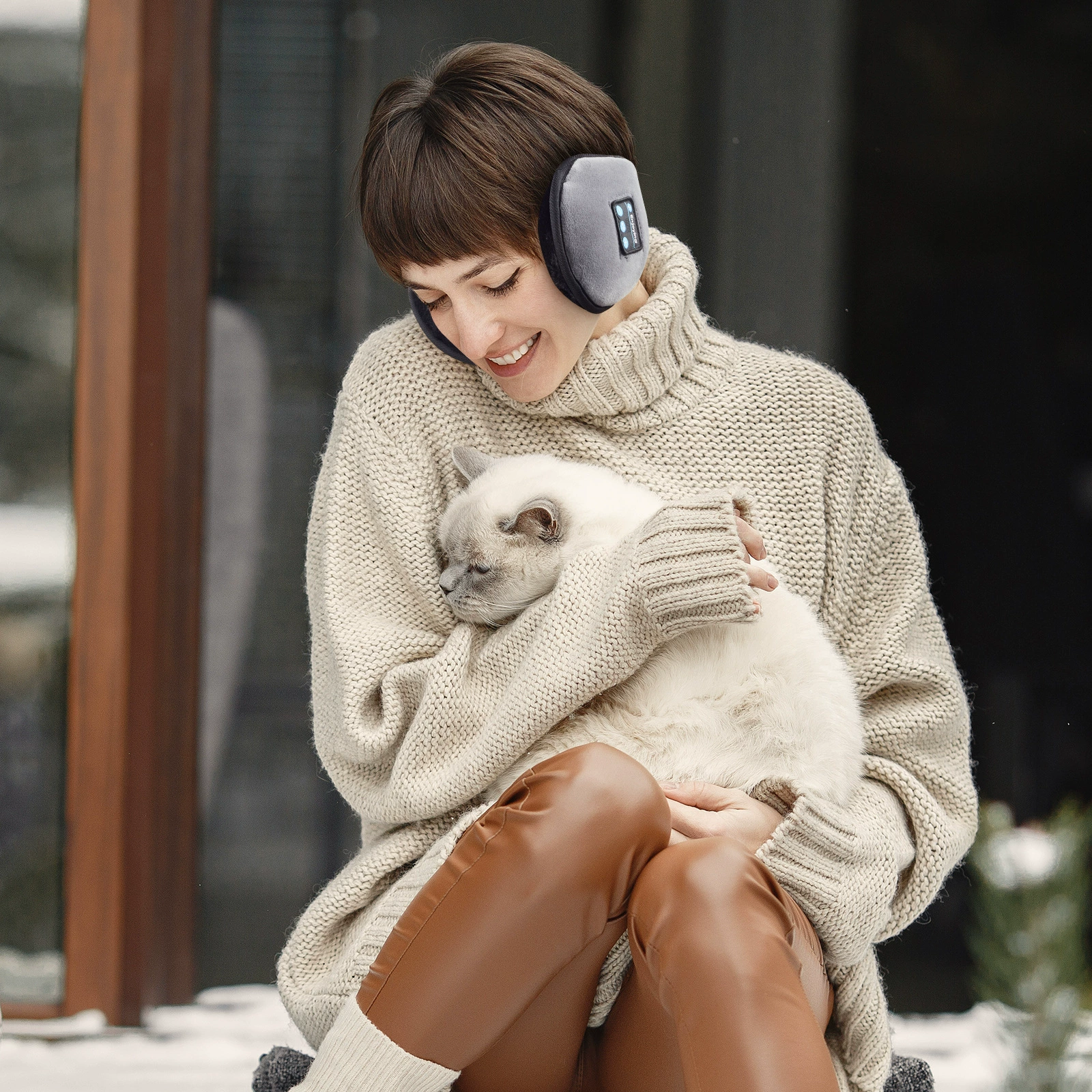 Keep warm headphones, three dimensional music telephone, bluetooth