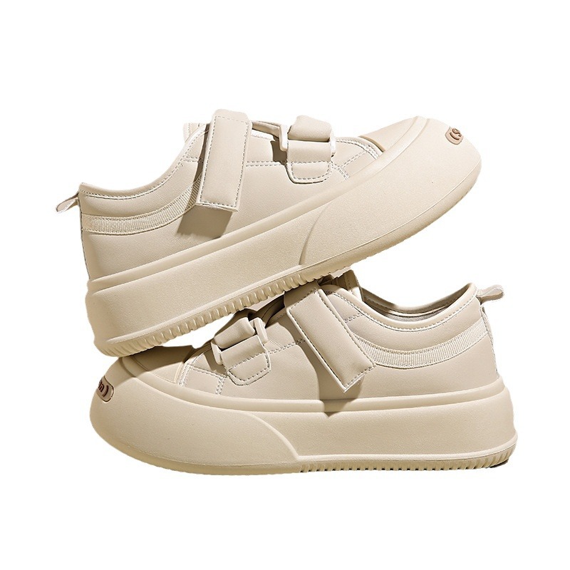 Damen Freizeitschuhe Weiße Plateausneaker Süßes Koreanisches Design_voghion.com