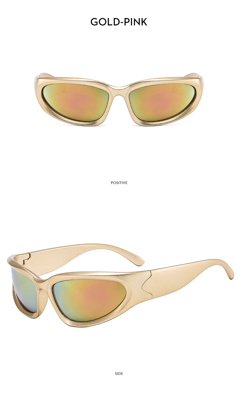 Millennium Future New Y2K Spicy Girl Cycling Punk Sports Network Occhiali da sole rossi Occhiali alla moda da donna_voghion.com