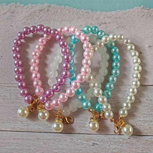 Acrylic Pearl DIY Accessories Phone Chain Keychain Pendant Bracelet Bead Chain Pom-Pom Keychain Pendant Short Chain