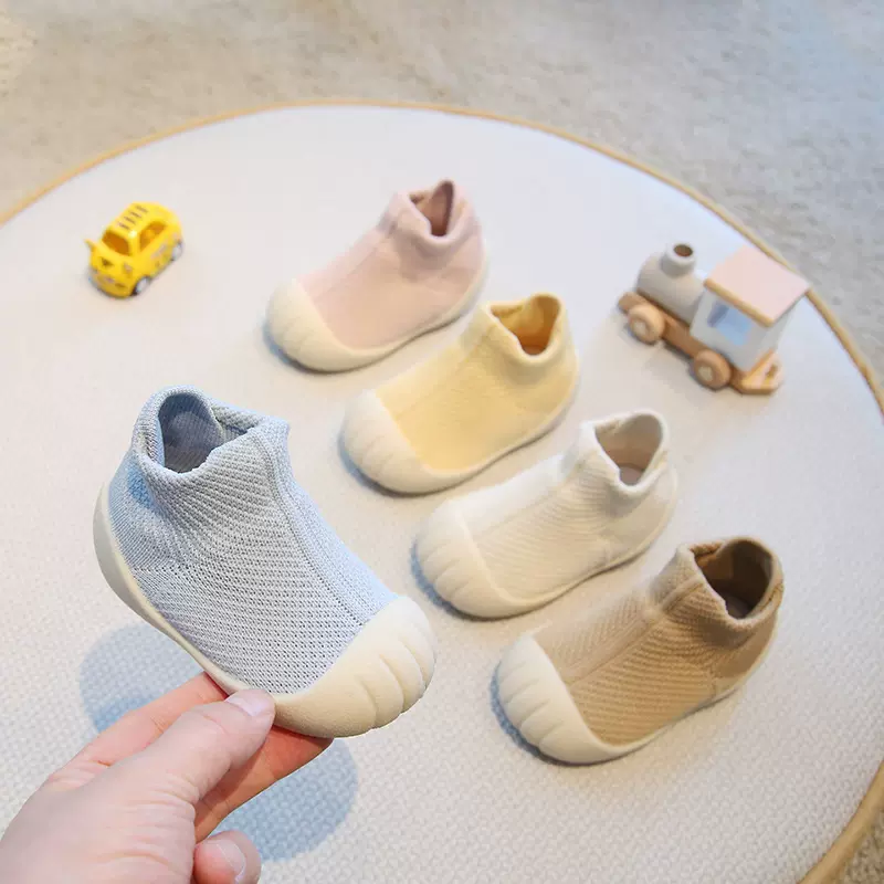 新款婴儿学步鞋秋冬中筒宝宝室内防滑鞋袜韩版防掉步前鞋袜幼童鞋