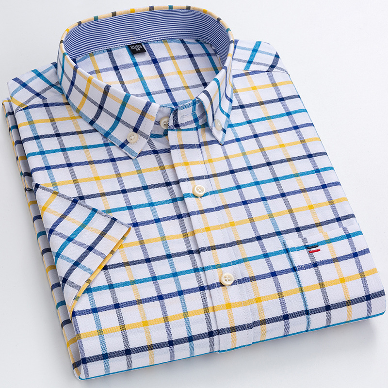 S~7xl Cotton Shirts for Men Short Sleeve...