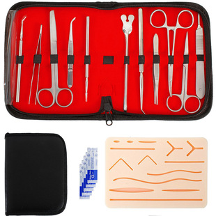 Surgical Suture Instrument Package, Medical Student Tool Practice Set, Stainless Steel Anatomy Experimenter Consumables, Spot Wholesale
