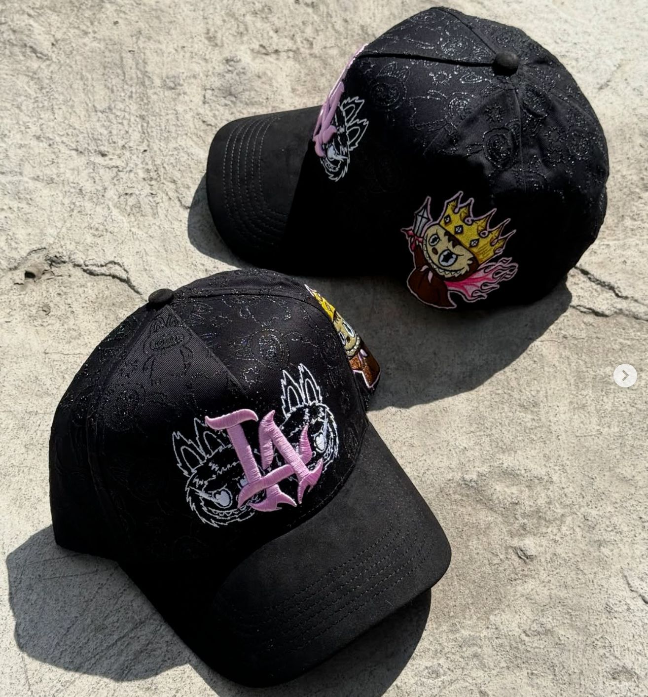 Nuevo Meike Duo Dandy bordado ajustable gorra de boca de pato borde curvo gorra de béisbol con diamantes barba tío