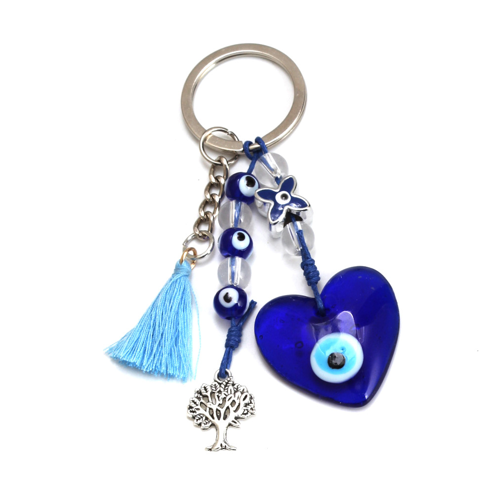 27g Weight Bag Pendant, Keychain Classification 1 Piece Quantity Casual, Daily Occasion Glass Material Devil's Eye Pattern Unisex Gender Retro Style Retro Devil's Eye Glass Unisex Bag Pendant Keychain 8