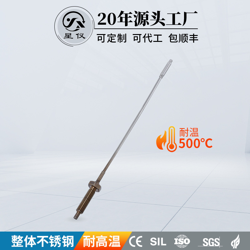 星仪CWDZ06高温传感器高精度管道气液体PT100铂热电阻温度传感器