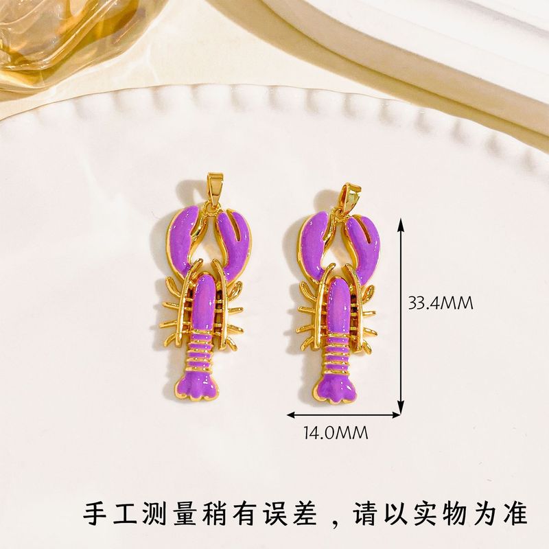 吊坠跨境热卖龙虾海洋生物系列饰品配件卡通精致简约百搭时尚配饰|undefined