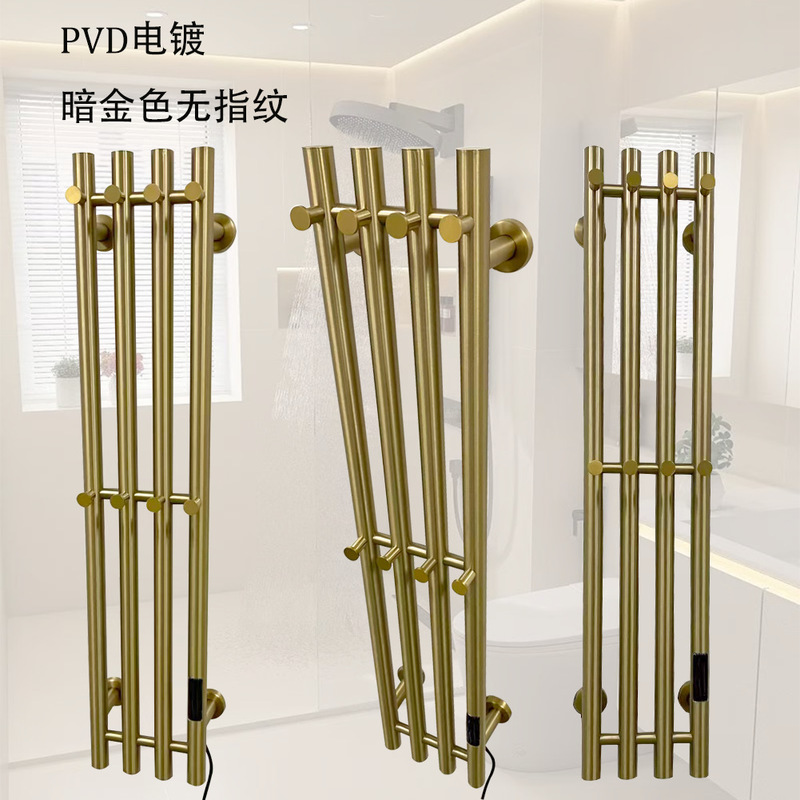 Cross-Border Electric Heated Towel Rack with Hook for Bathroom, Towel Dryer, Towel Rack, Bath Towel Rack, Carbon Fiber Heating