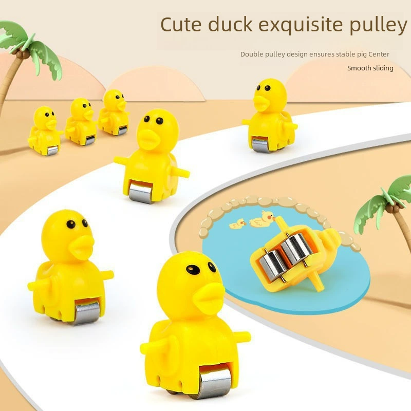 B.Duck музыкальная электрическая игрушка на рельсе, скольжение, утка
