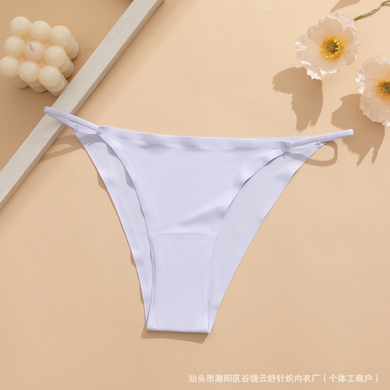 Procesamiento a medida transfronteriza europea y americana trozos de hielo sin marcas pantalones interiores para mujeres cinturón delgado de comercio exterior T pantalones de cintura baja