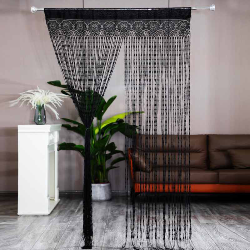 Cross-Border Jacquard Thread Curtains for Bedroom, Living Room, Children's Room, Lounge, Tassel Door Curtain, Wedding Decoration Curtain, Thread Curtain