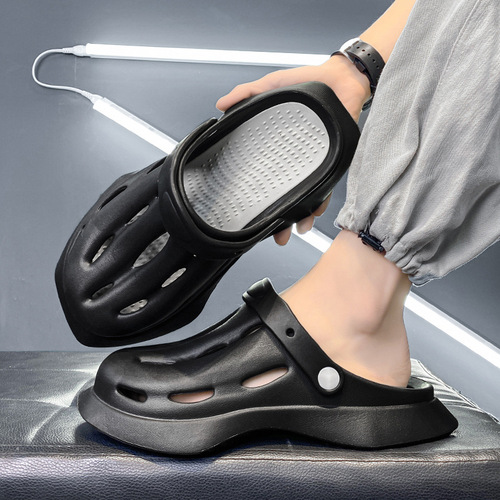 Cross-border EVA Crocs 2024 new beach sandals for couples to drag on behalf of men when they go out