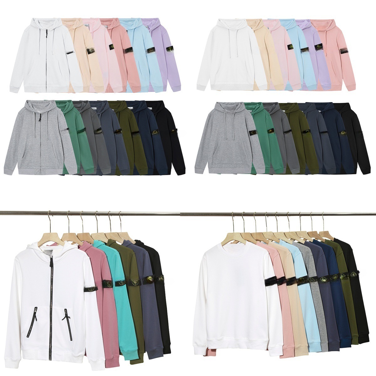 travel solid color hoody with zipper
