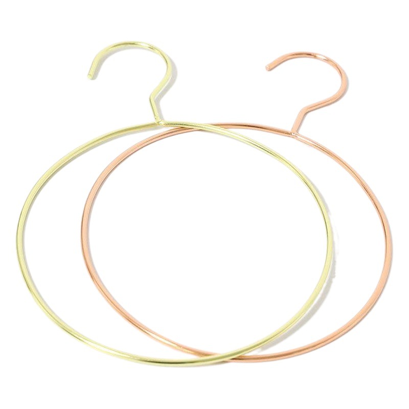 Percha redonda nórdica de oro rosa metal hierro bufanda redonda percha de alambre de gran diámetro toalla percha