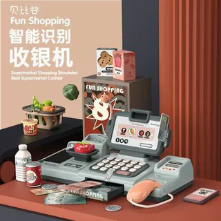 888-59贝比谷 儿童超市收银机玩具宝宝3-6岁过家家仿真收银机