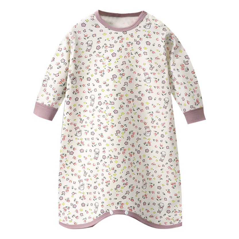 Детская ночная рубашка, весенне-Осенняя детская пижама, хлопковый комбинезон с длинными рукавами Four Seasons, детская ночная рубашка для мальчиков и девочек, домашняя одежда