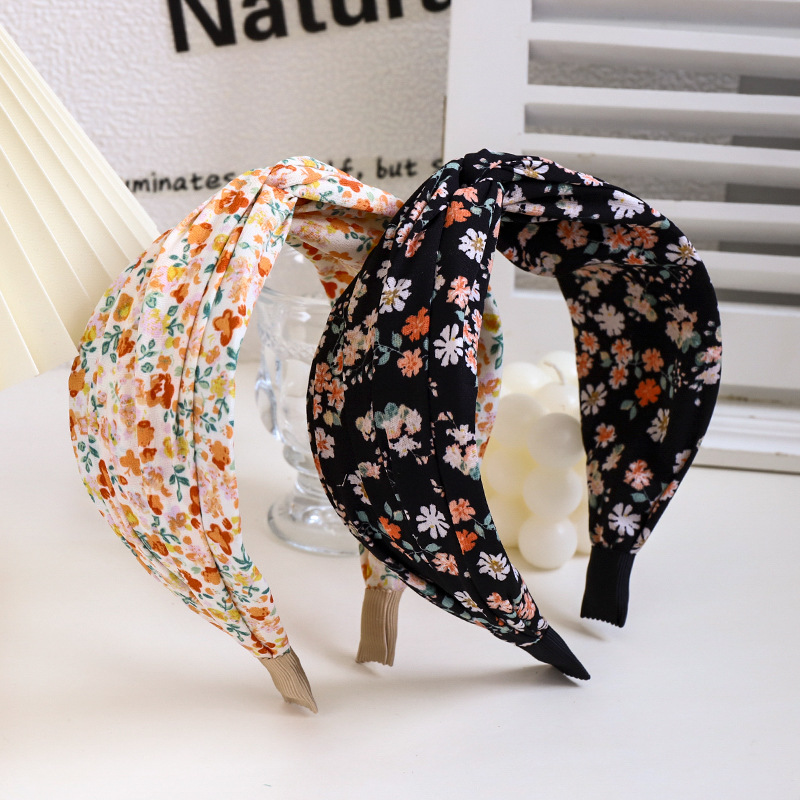 Sweet Simple Style Ditsy Floral Cloth Printing Hair Band display picture 4