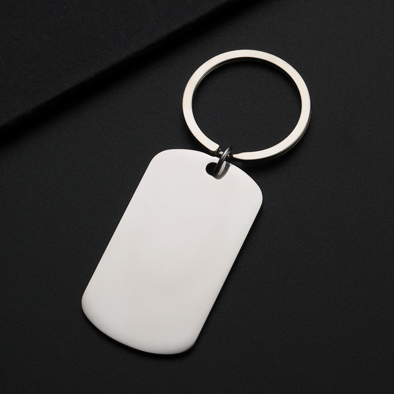 Casual, Daily Occasion 201 Stainless Steel Material Basic Simple Style Geometric Customization Laser Engraving 201 Stainless Steel Plating Unisex Bag Pendant Keychain