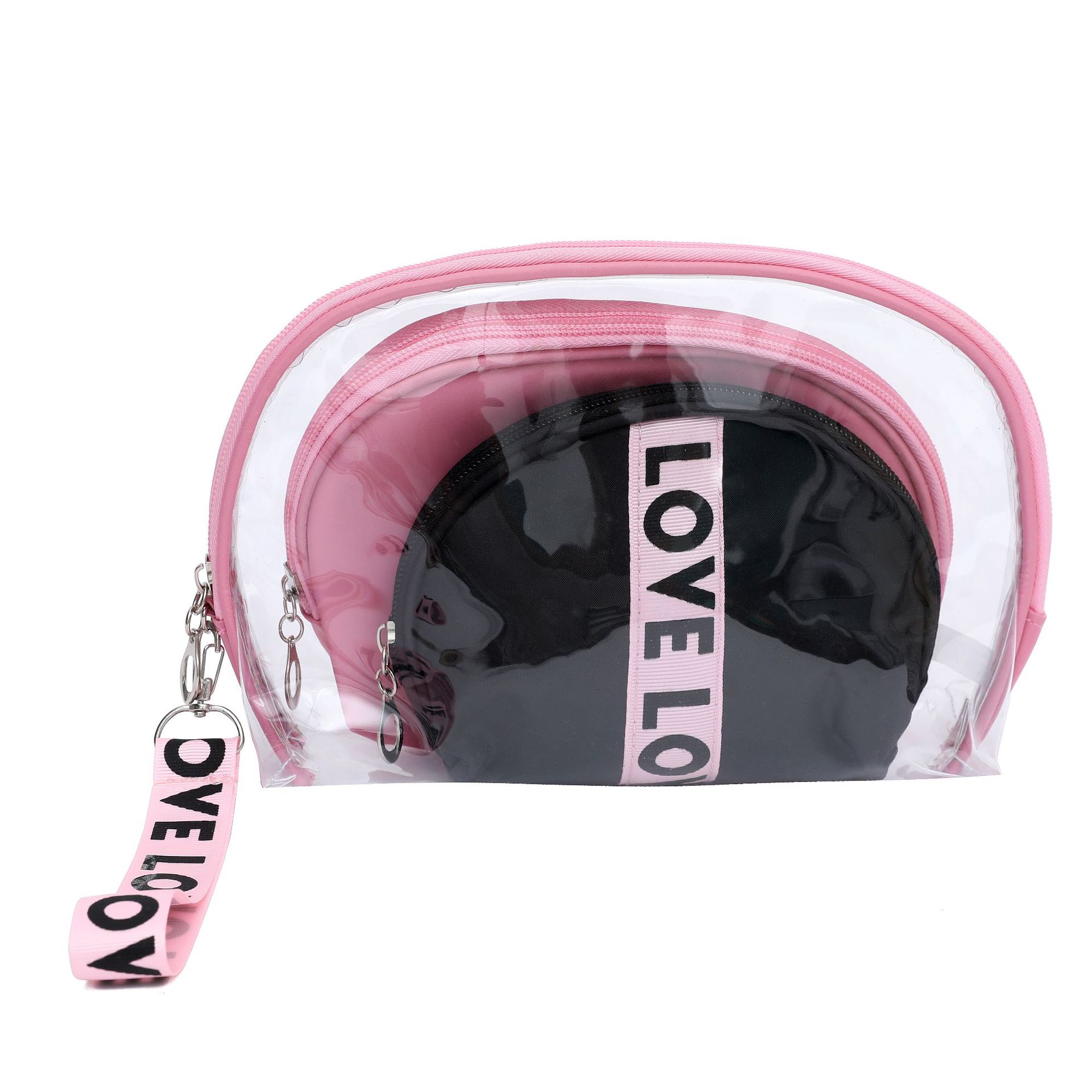 AMOR bolsa de cosméticos de tres piezas de semicírculo bolsa de viaje bolsa de lavado