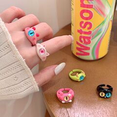 Giggling Cat Monster Ring for Girls, Unique Design, Fashionable and Personality, Friendship and Couple's Ring