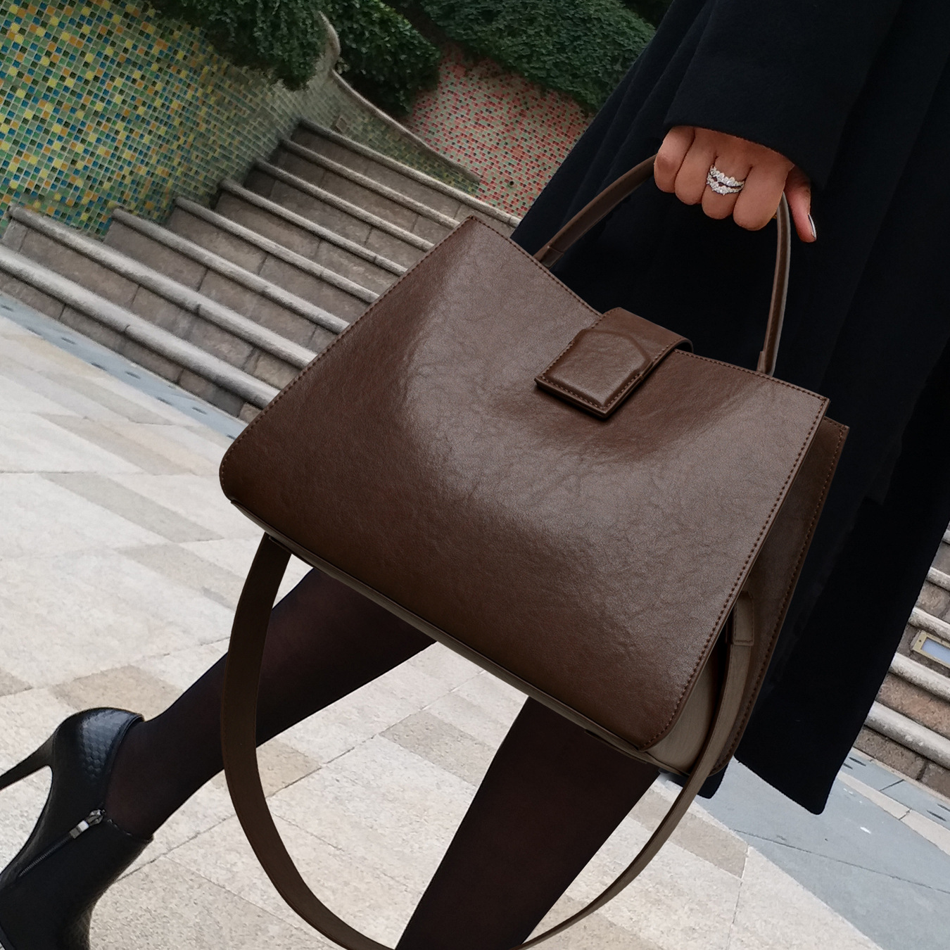 CCAMO Genuine Leather Women's Bag, High-end And Fashionable Single Shoulder Handbag, Autumn And Winter Bag, Women's Style_voghion.com