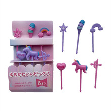 新款卡通水果签 日式家用可爱装饰签儿童节日创意水果叉