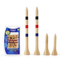 PGM Golf Spike Bamboo TEE с регулируемой по высоте шкалой, длинный и короткий держатель для мяча 38-83 мм, 30 шт./кор.