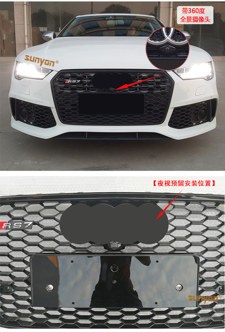 09-24 A7 modified RS7 large surround upgrade S7 front and rear bumper side skirt tail lip tremella for Audi A7 wholesale