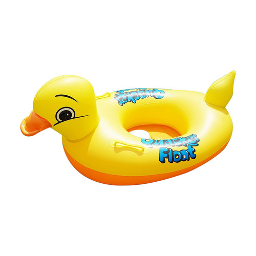 ins new children's animal seat water inflatable big yellow duck seat with handle baby swimming ring