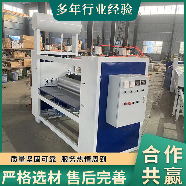 Máquina de rodadura de pegamento de carpintería con superficie cóncava y convexa de placa de puerta unilateral y doble cara recubrimiento automático de pegamento de cabeza de recubrimiento de pegamento de transmisión frontal y trasera