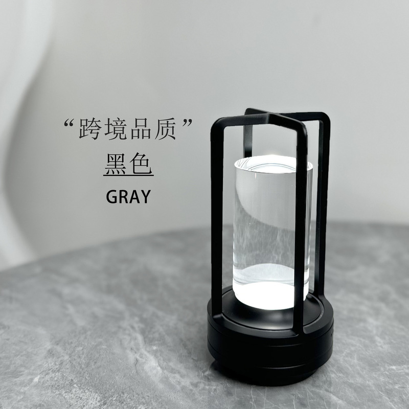 バーレストラン北欧雰囲気ライトクリエイティブカフェ充電式屋外キャンプテーブルランプナイトライトクリアバーテーブルランプ|undefined