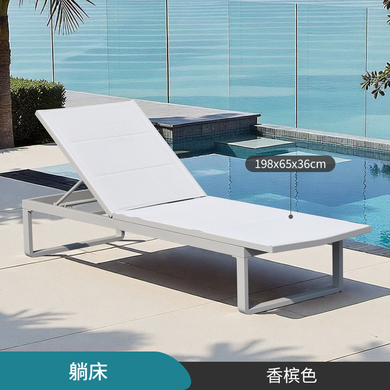 Silla de playa ajustable plegable al aire libre piscina impermeable y protector solar patio ocio al aire libre